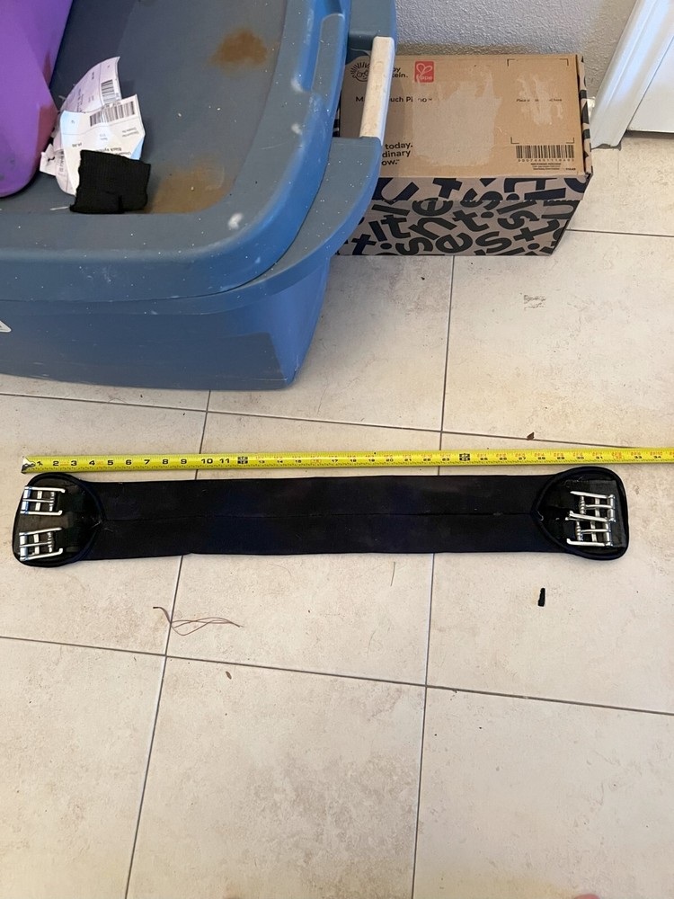 32" Black Girth with buckle springs