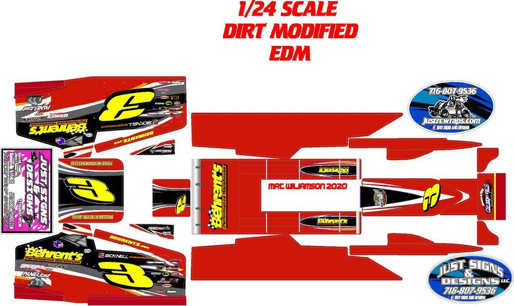 EDM MUDBOSS DIRT MODIFIED 1X24 SCALE MAT WILLIAMSON 2020 THEME WRAP