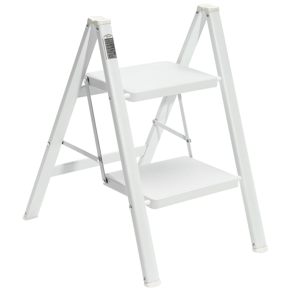 2 Step Ladder, Lightweight Portable Foldable Collapsible Folding Sturdy Iron ...