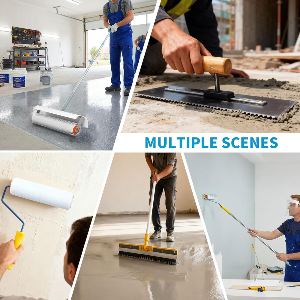 Complete Self Leveling Cement Tool Kit, Professional Epoxy Floor Kit Tools with