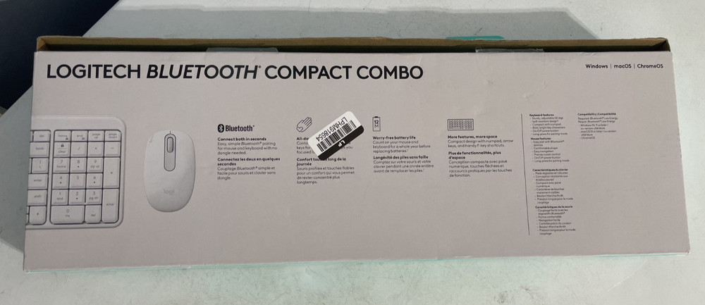 Logitech Bluetooth Compact Combo Wireless Keyboard & Mouse New