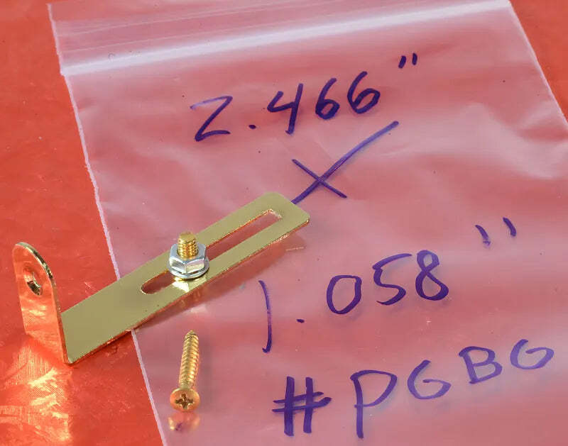 Generic Gold Pickguard Bracket With Hardware For Solid Body, #PGBG