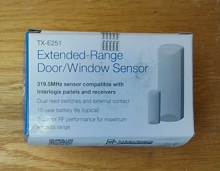Interlogix TX-E251 319.5Mhz Extended Range Door/Window Contact w/Extnl Input