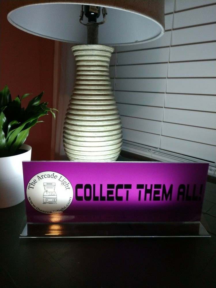 SPACE INVADERS Backlit 4" x 11" Marquee w/ The Arcade Light Display