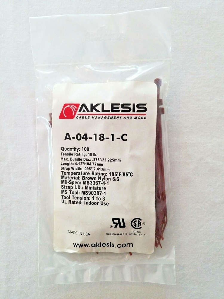 Cable Zip Ties 4” Light Brown 200 Quantity