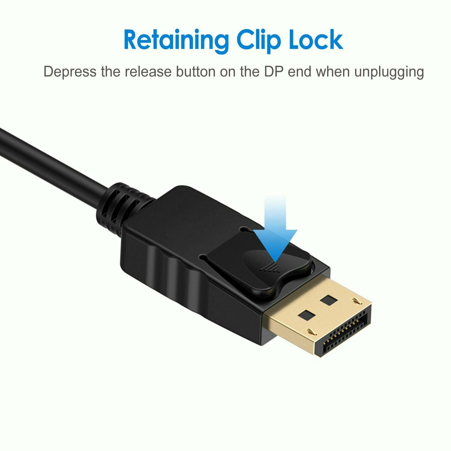 Display Port DP to VGA Adapter Cable cord 1080P for laptop desktop Game Monitor
