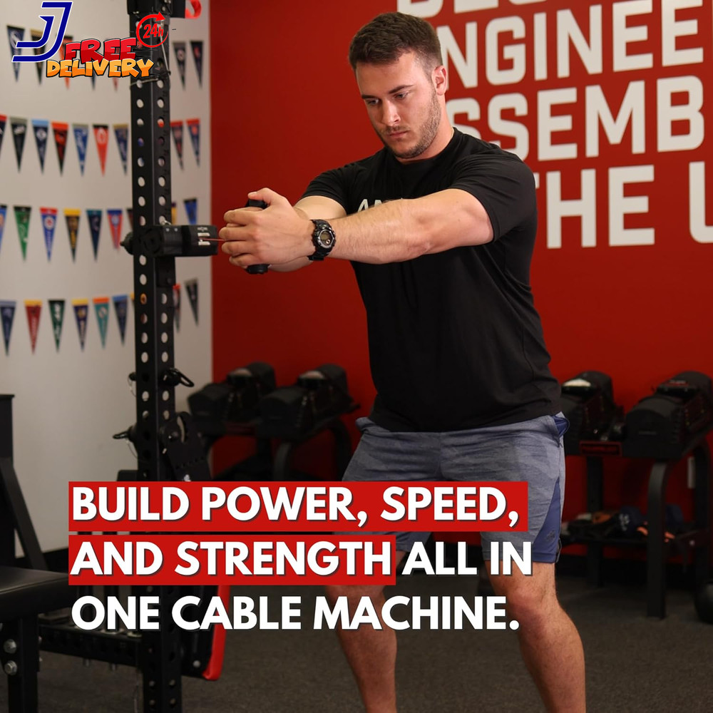Pro: Home Gym Cable Machine Portable Workout System for Strength Training Comes