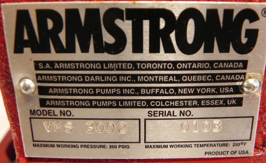 Armstrong Vertical Multistage Pump VMS 3002