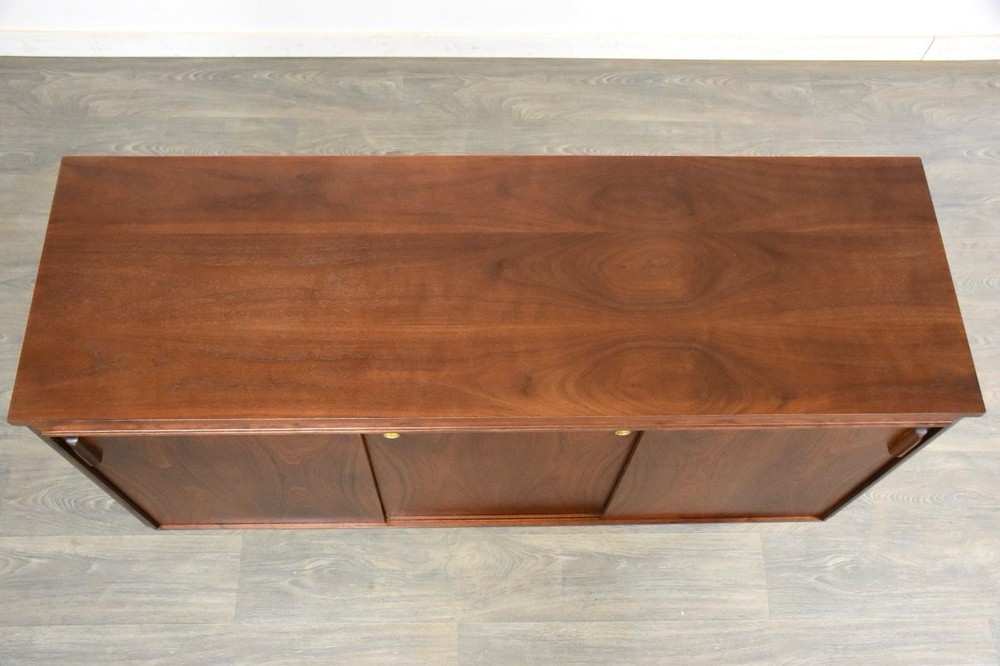 Refinished 57” Walnut Sideboard Credenza