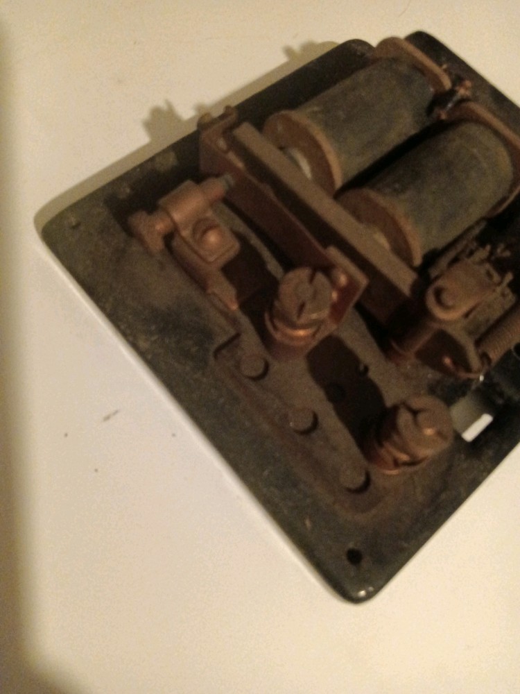 Vintage Edwards Cast Iron And Brass Electrical Relay Component