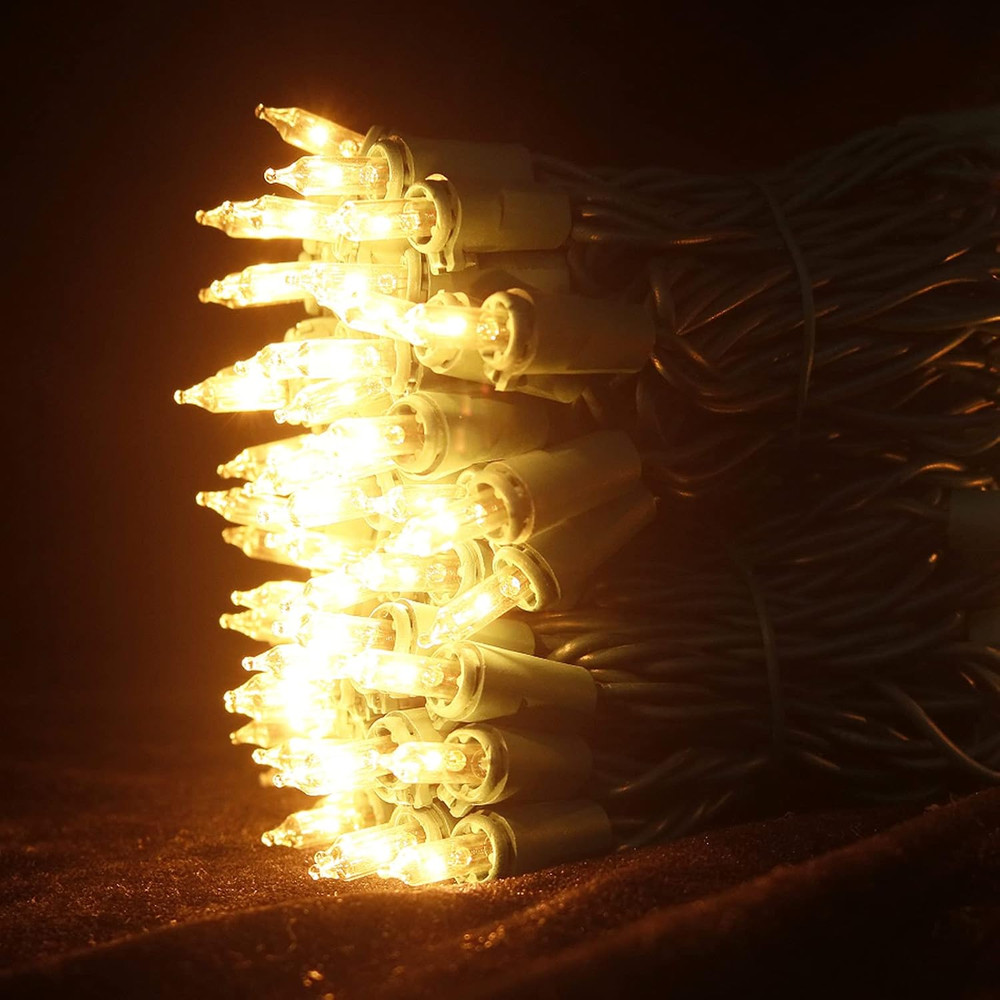 MULTI-SPARKING Clear Christmas String Lights - 35 Count Warm White Incandescent