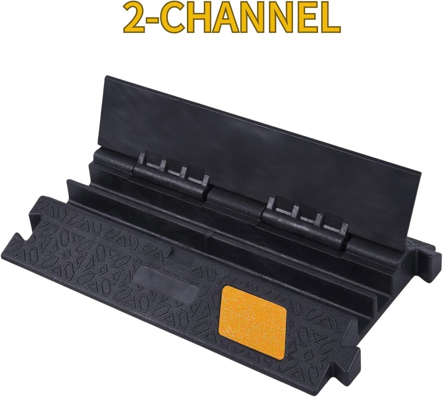 2/6Pack 2 Channel Cable Cover Ramp Rubber Cord Protector for Road or Garage