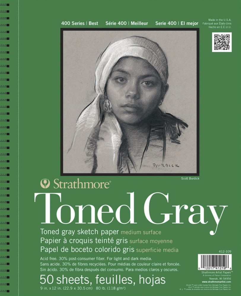 Toned Gray Sketch Pad 9X12