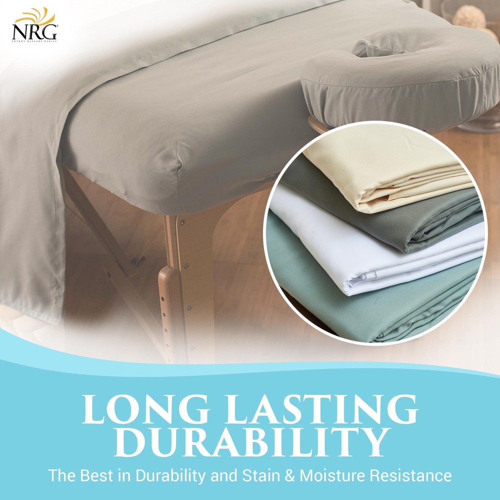 Premium Microfiber Fitted Massage Table Sheet, Single Sheet - 100% Double Bru...