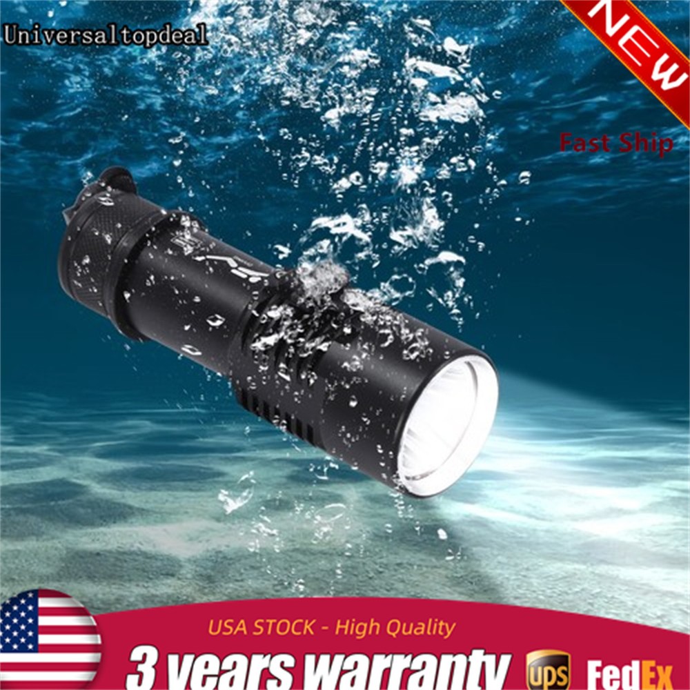 Professional Diving Light LED Waterproof Dive Scuba Lamp Underwater Flashlight