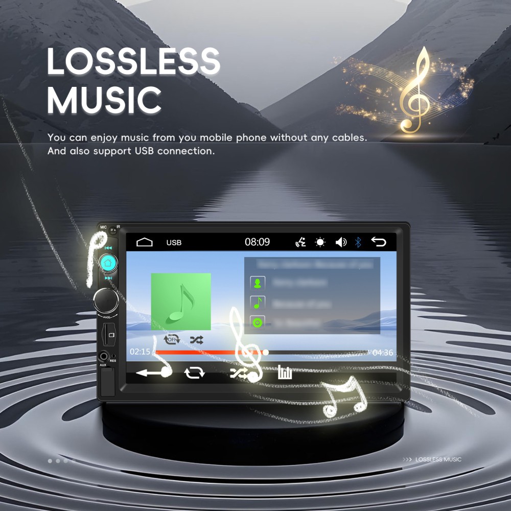 7" Double 2Din Car Stereo Radio Touch Screen Bluetooth FM Mirror link MP5 Player