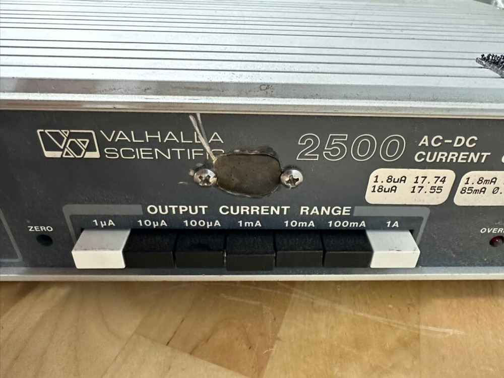 Valhalla Scientific Model 2500 AC-DC Current Calibrator (READ) AS IS