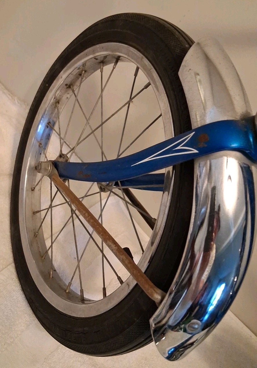 Vintage Schwinn Stingray Pixie 16" Wheel Bike & Blue Sparkle Replacement Seat