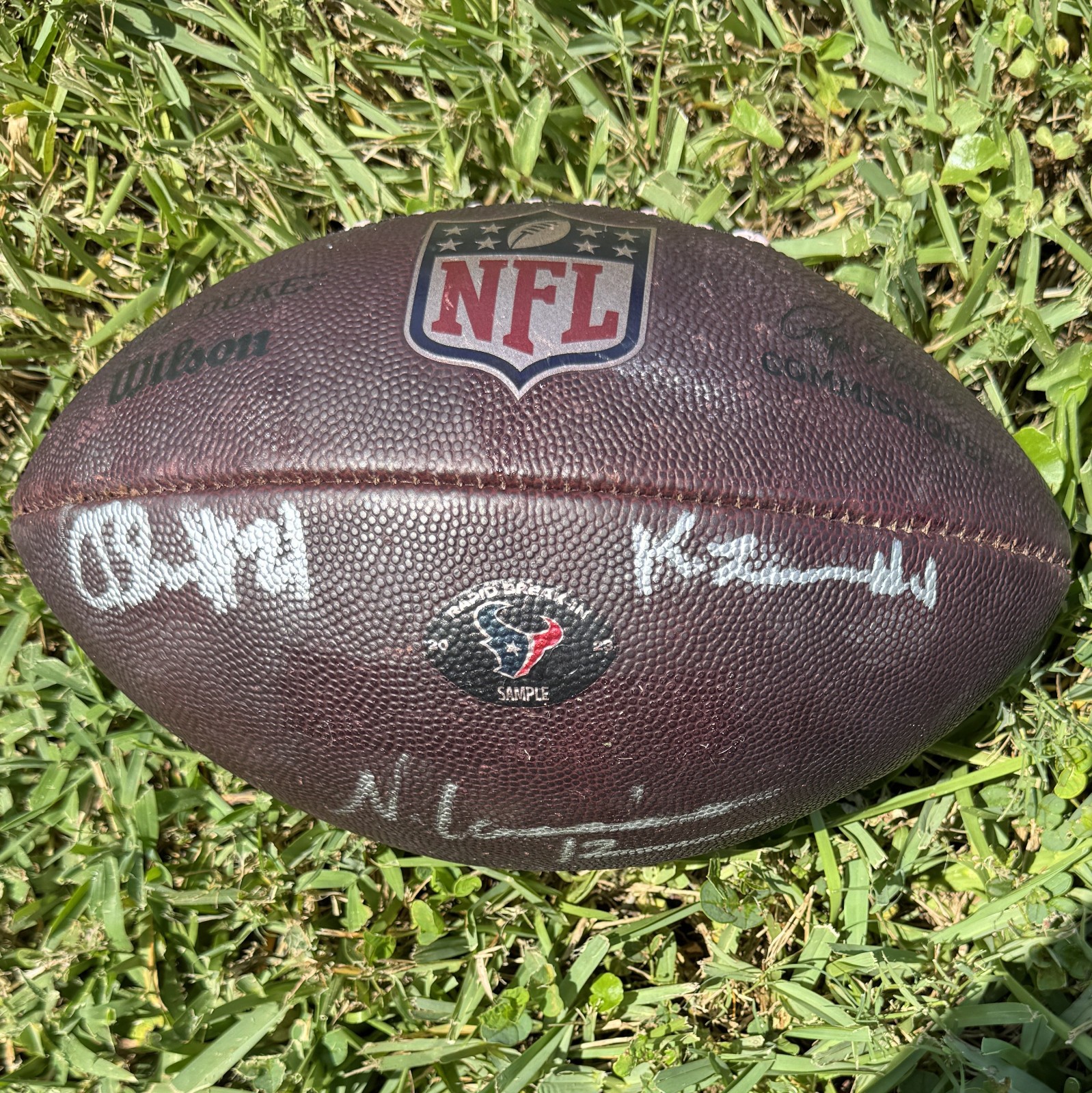 🏈Nico Collins, Calen Bullock, Kamari Lassiter Signed Texans Practice USED Ball
