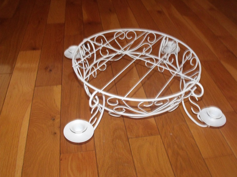 VTG. WILTON CANDELIGHT CAKE STAND (WEDDING) WHITE EUC