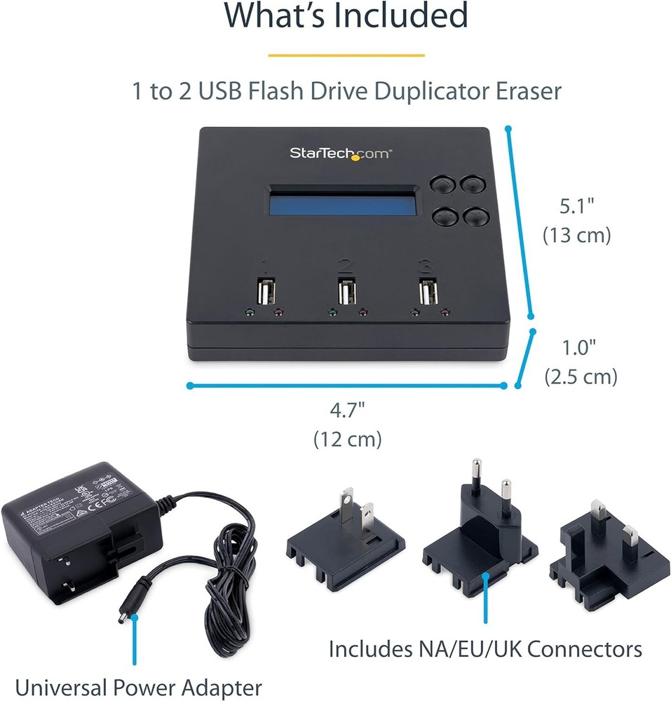 Standalone 1 to 2 USB Flash Drive Duplicator / Cloner / Eraser, Multiple USB ...