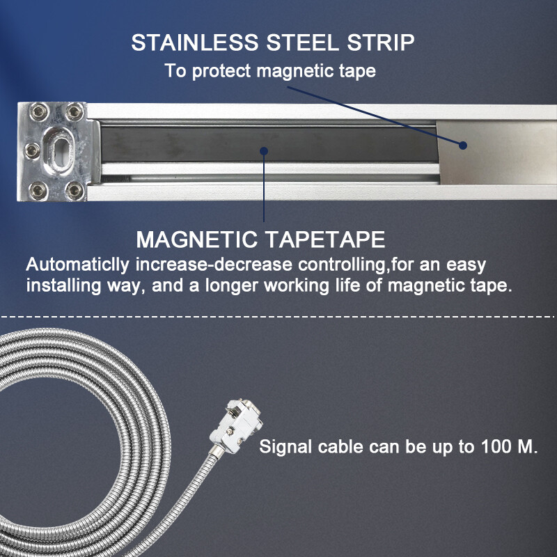2Axis Multi-function Metal DRO Digital Display,IP67 Precision Magnetic Scale Kit