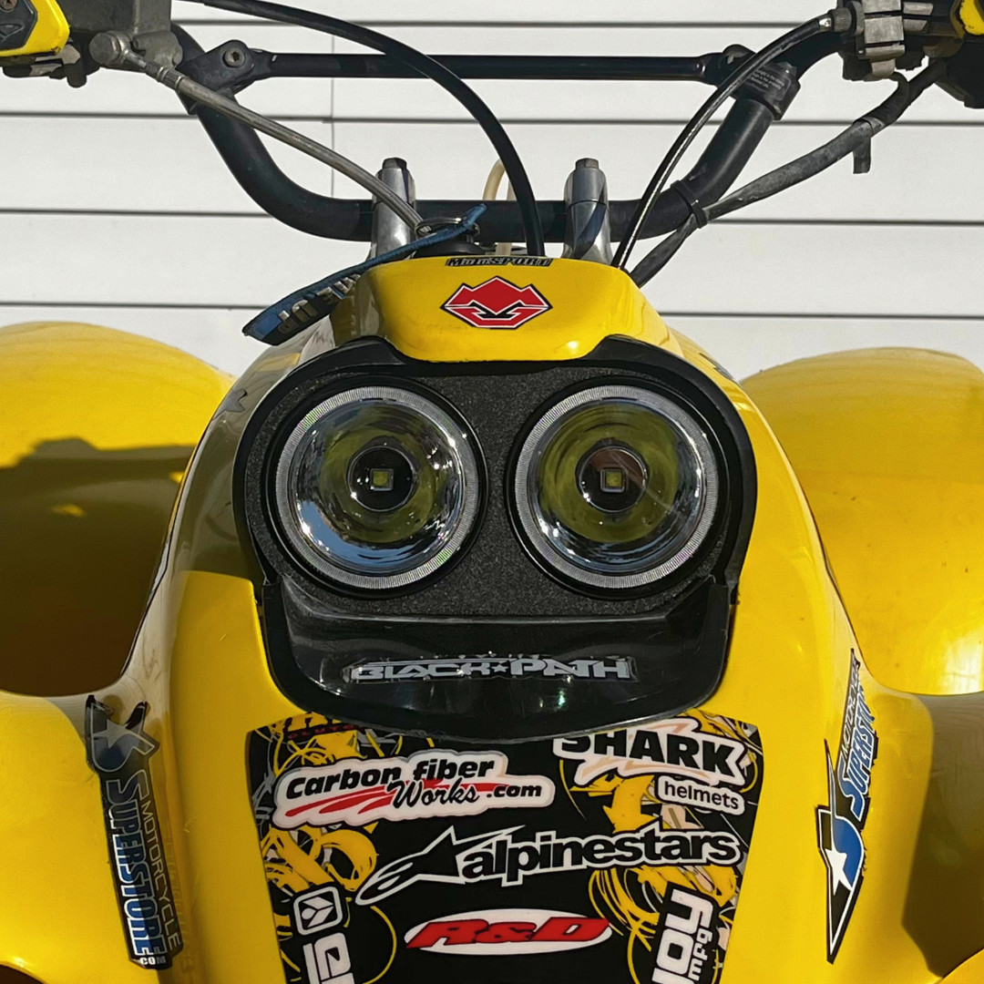 Honda 400ex Headlight Assembly: Aftermarket LED Pod light Headlight Assembly