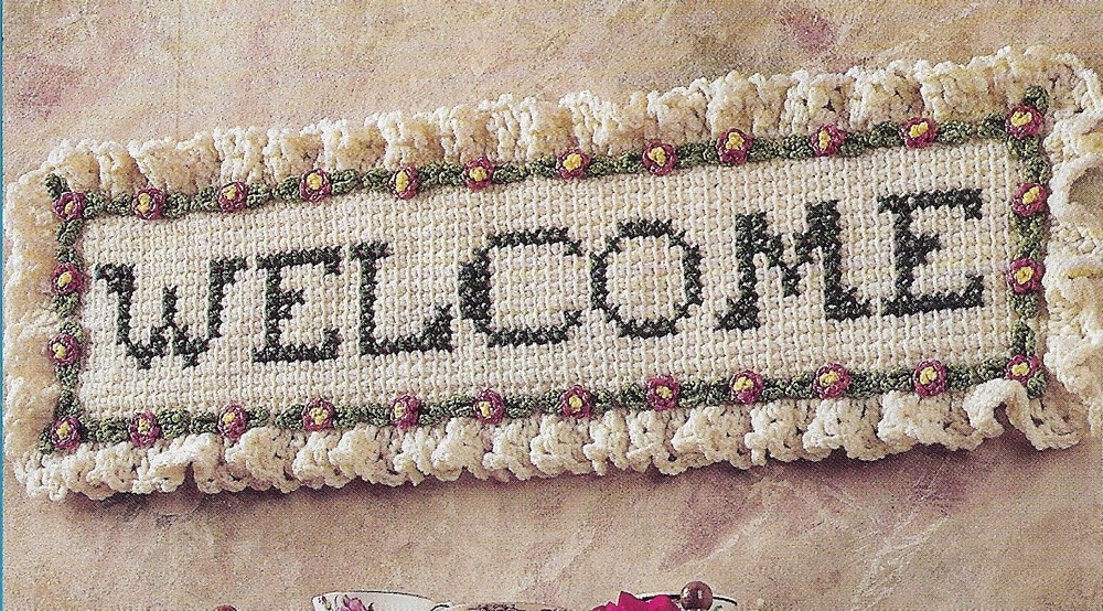 Welcome Sign crochet pattern instructions