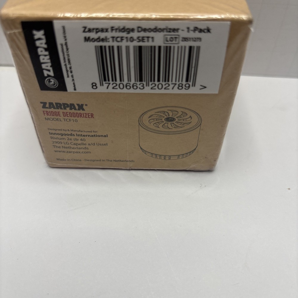 Zarpax Fridge Deodorizer, Model TCF10, New in Box