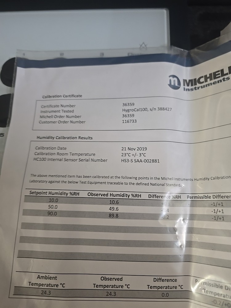 Michell Instruments HygroCal100 Humidity Validator
