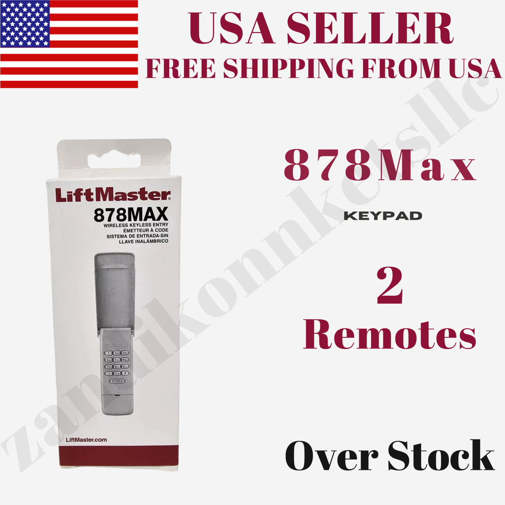 LiftMaster 878MAX 2 Pack Wireless Keypads – Universal Security+ 2.0