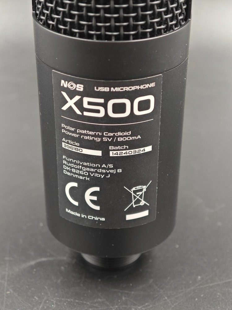 NOS X500 USB Microphone Boom Black Used Working