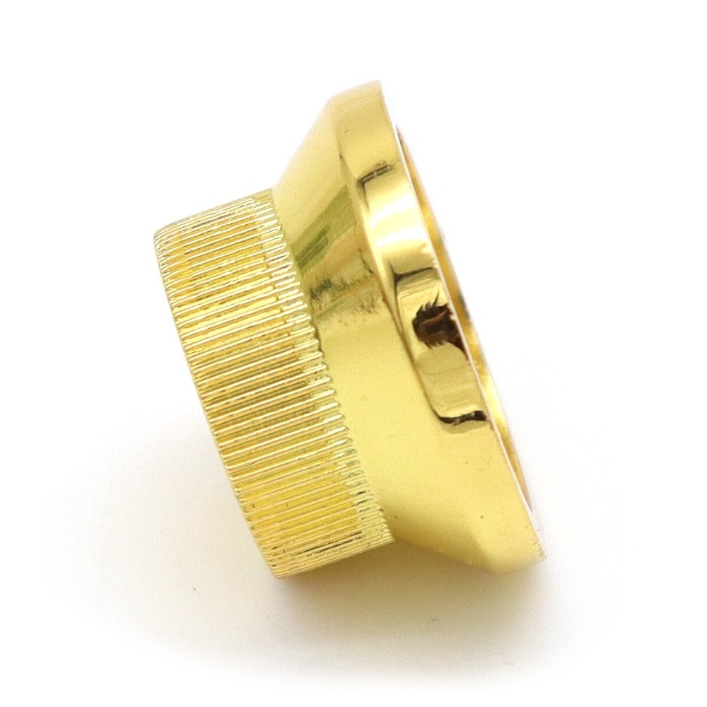 4 Pcs Metal Hat Top Flat Top Bass Knobs Guitar Knobs Push-in Control Knobs Gold