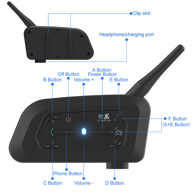 Motorcycle Helmet Bluetooth Headset Intercom Intercomunicador Moto Bluetooth