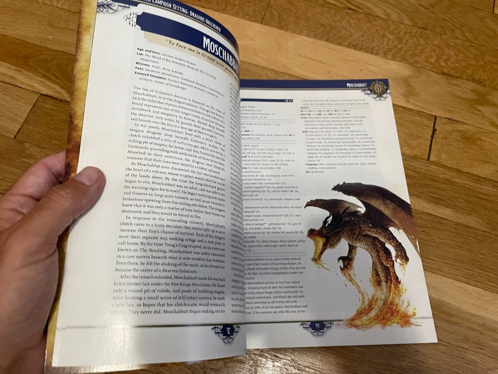 Pathfinder Campaign Setting Dragons Unleashed RPG D&D 3.5 D20