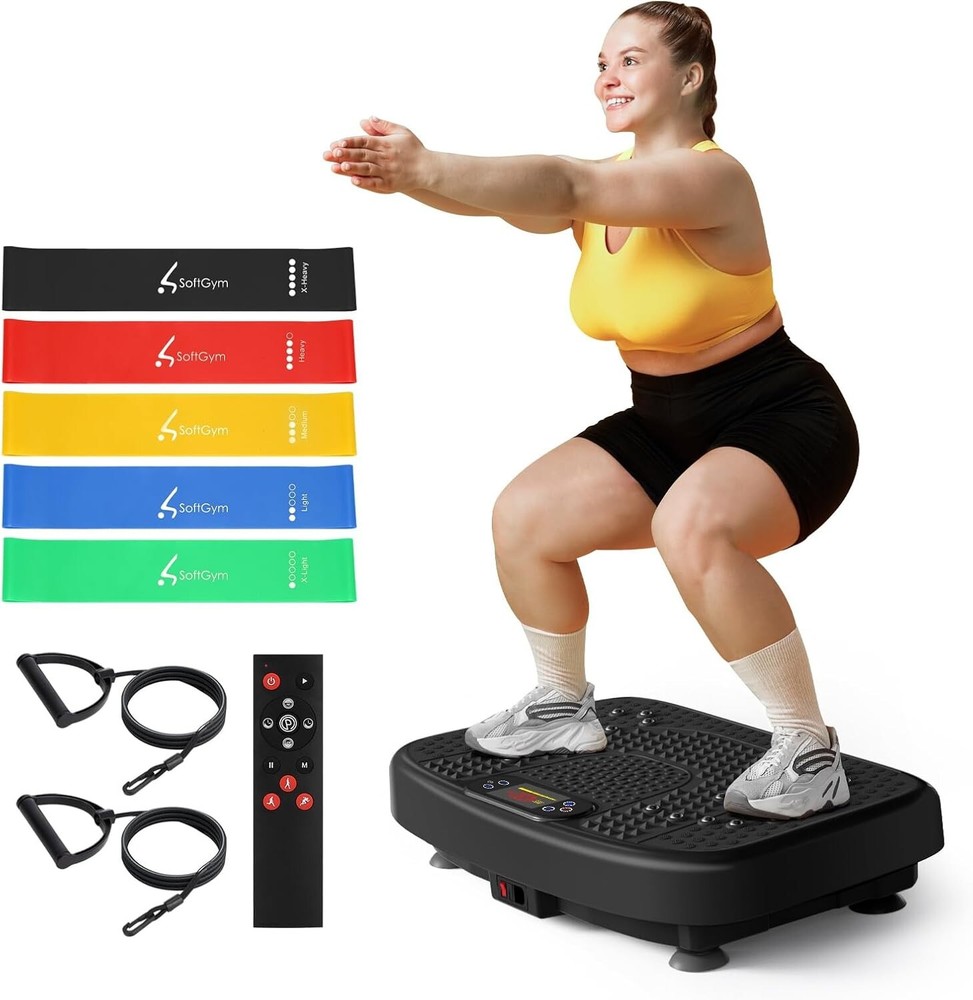 Versatile Vibration Exercise Platform 400 lbs for Lymphatic Drainage & Strength