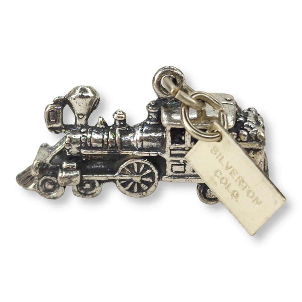 Sterling Silver 925 Sunbell Silverton CO Train Engine Charm