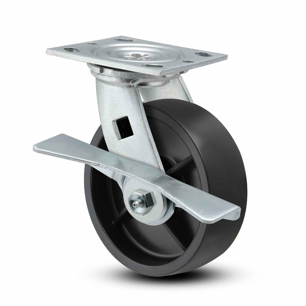 5"x2" Polypropylene Wheel Side CAM Locking Swivel Caster
