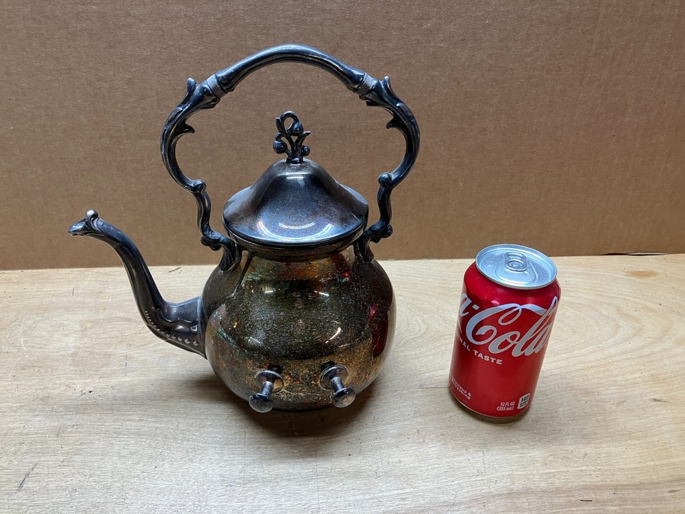 Birmingham Silver Co Silver Plate “Tilting” Tea Kettle Teapot