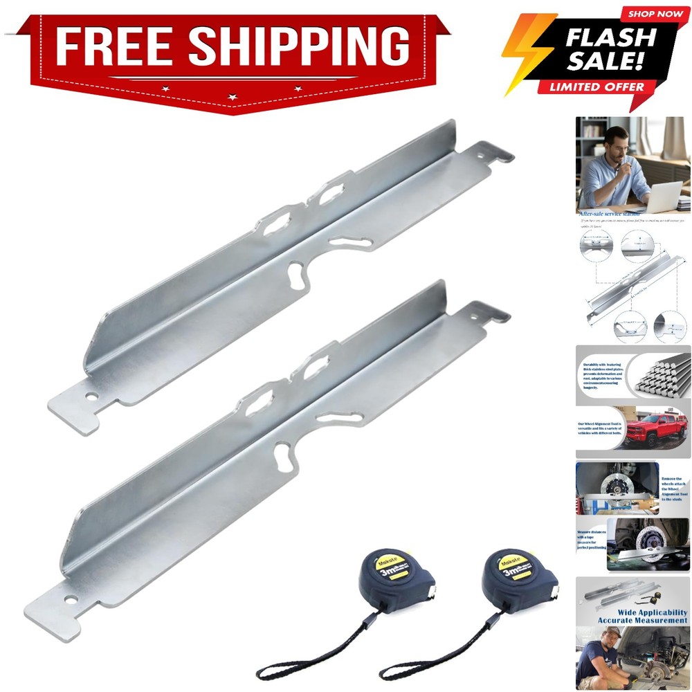 Wheel Alignment Tool Plates, Stainless Steel Toe Alignment Plate, Wheel Angle...