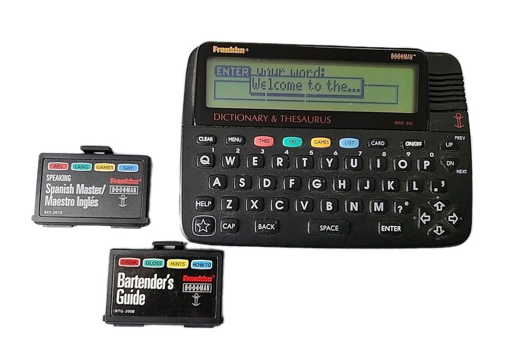 Franklin Bookman MWS-840 Electronic Speaking Dictionary +Spanish +Bartender Book