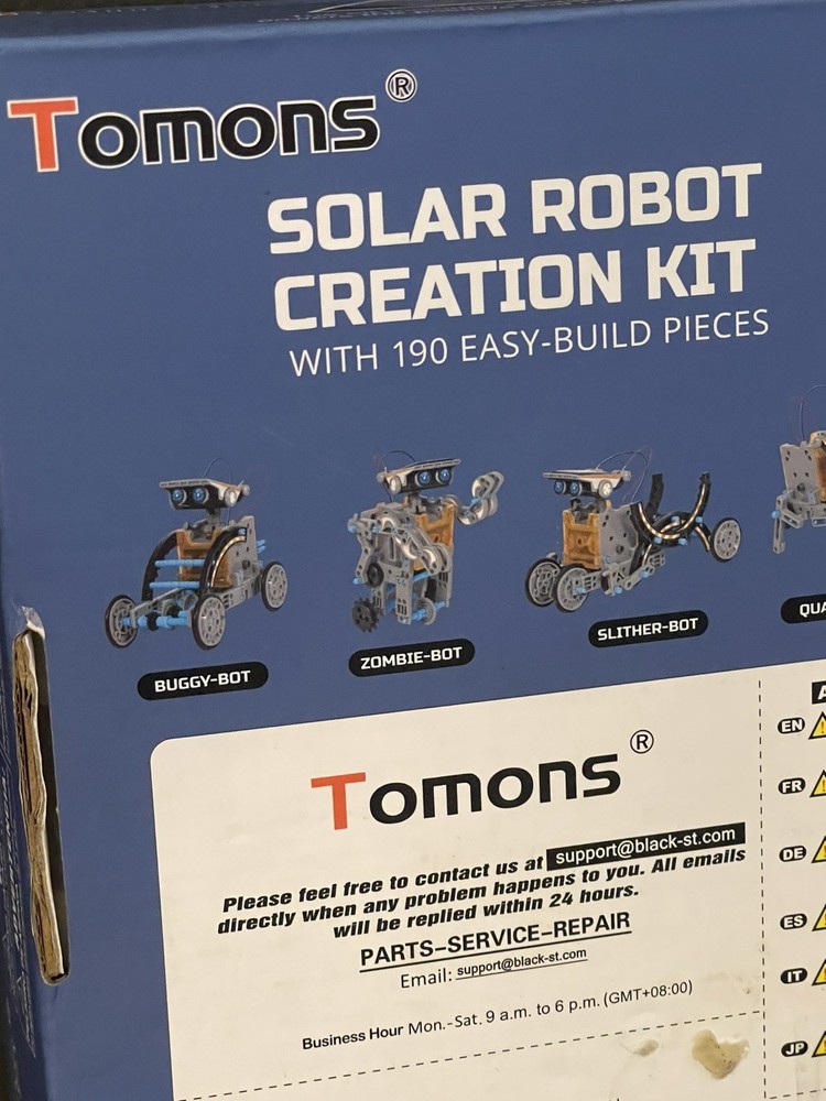 Tomons NEW Solar Powered Robot Creation Kit Science educational Learning FASTSHP