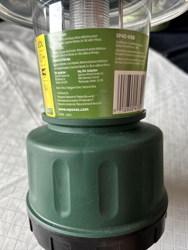 Rayovac Green Krypton Lantern SP4D-KBB UNUSED