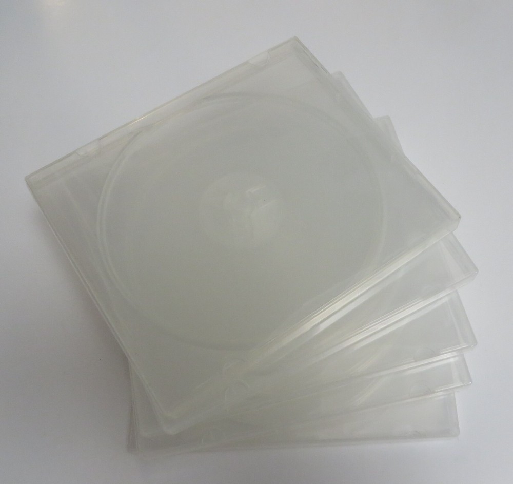 1cm Clear 1 Disc CD/DVD PP Poly Case Lot