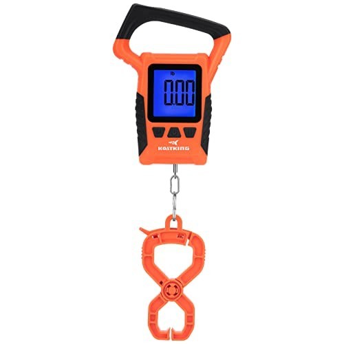 Floating Waterproof Digital Fish Scale, 110lb Capacity, Large LCD Display, Multi