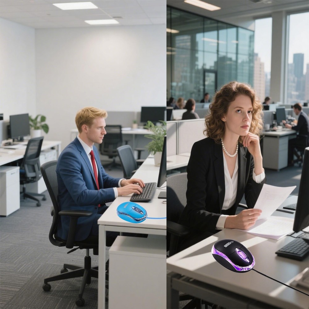 SOON GO Pink Mouse,Computer Mouse,with 1.5m USB Cable - Compatible