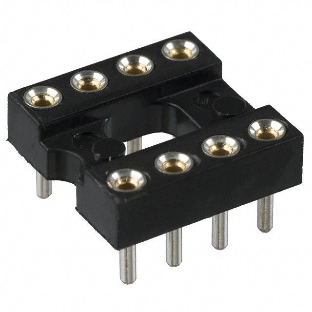 1 PCS 8 PIN DIP Machine Tooled Solder Tail LOW-PROFILE IC SOCKET ROUND HOLE
