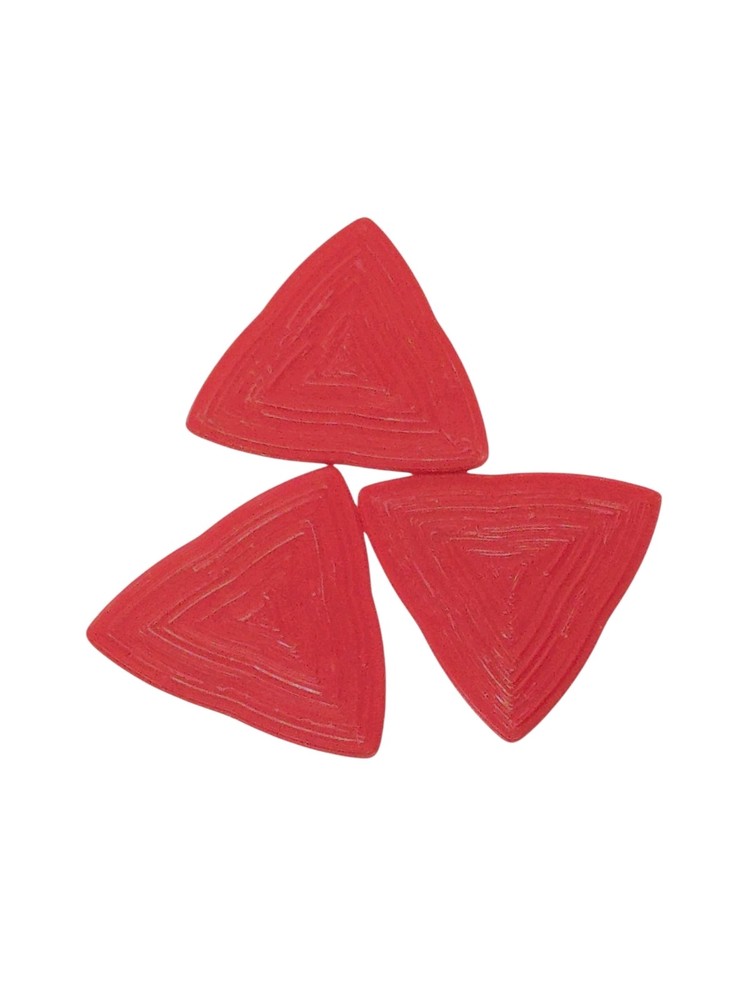 Ecopick Guitar Picks, Durable Triangle 0.80mm Medium Thickness, Color Red, 3pcs