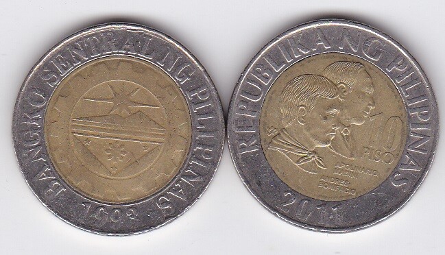 Philippines - 10 Piso 2011 VF Lemberg-Zp