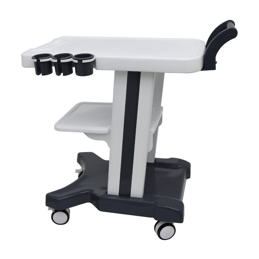 3 Holes ABS Mobile Trolley Cart for Portable Ultrasound Scanner System w/Wheels